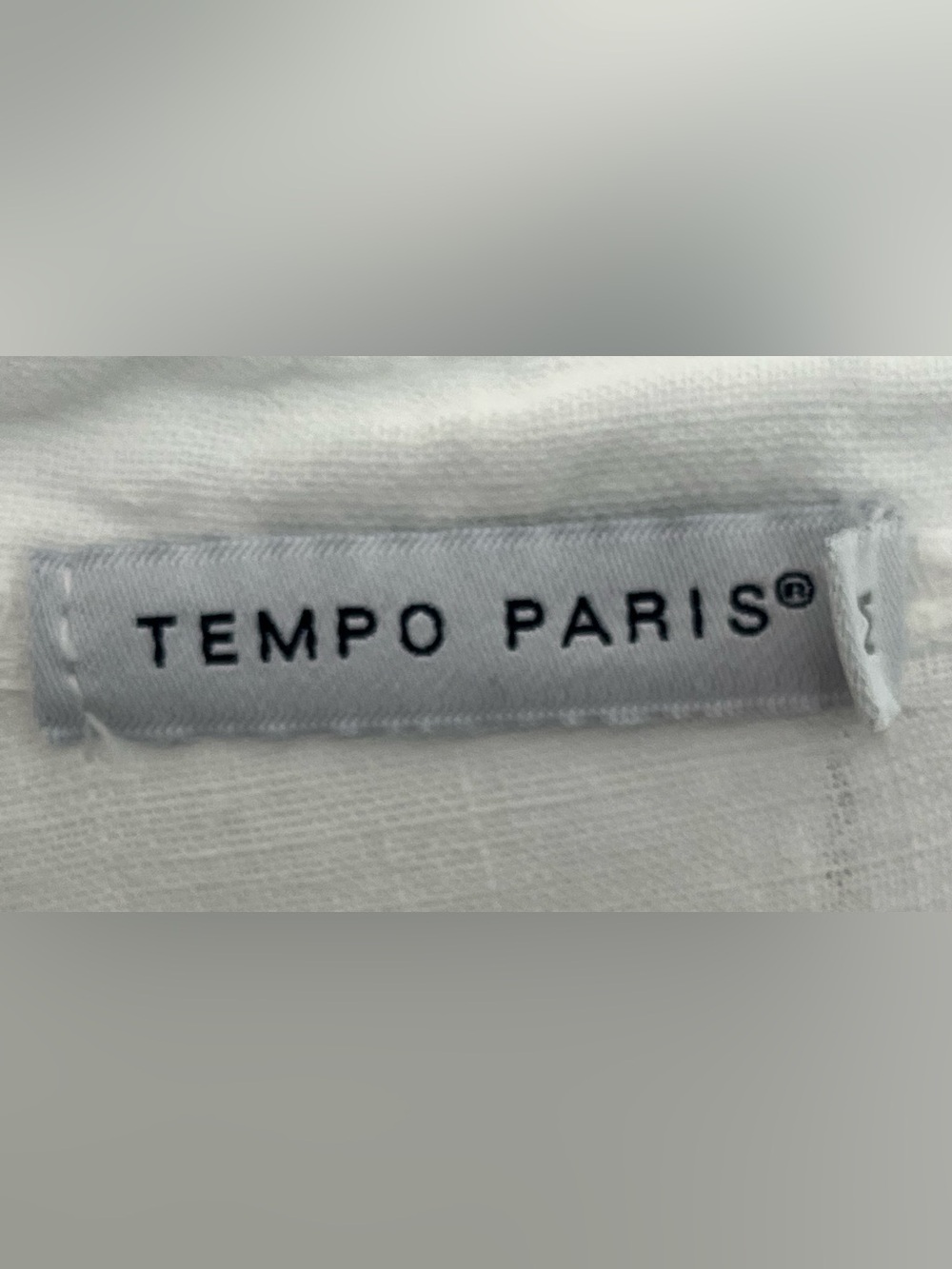 Tempo Paris White 100# Linen Dress - Picture 7 of 7